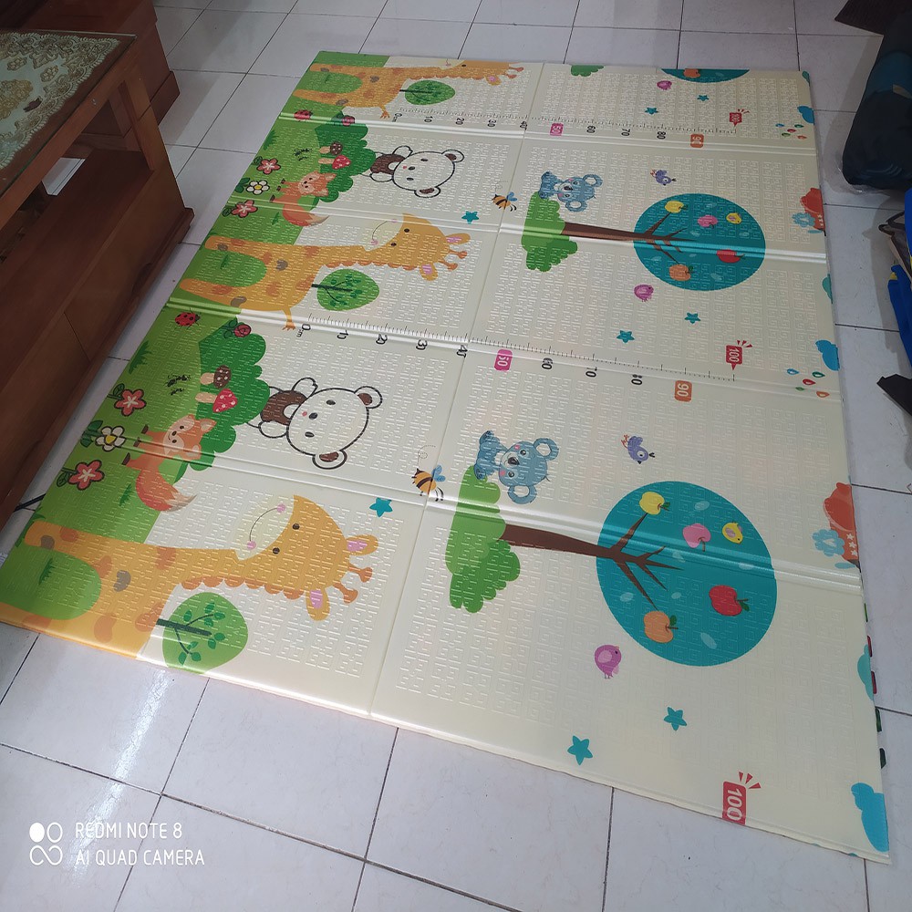 Thảm xốp XPE cao cấp, thiết kế thông minh gấp gọn, dày 0.8cm