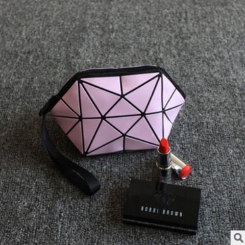 Túi đựng mỹ phẩm mini họa tiết hình thoi xinh xắn