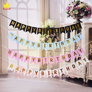 Dây chữ happy birthday giấy đủ màu