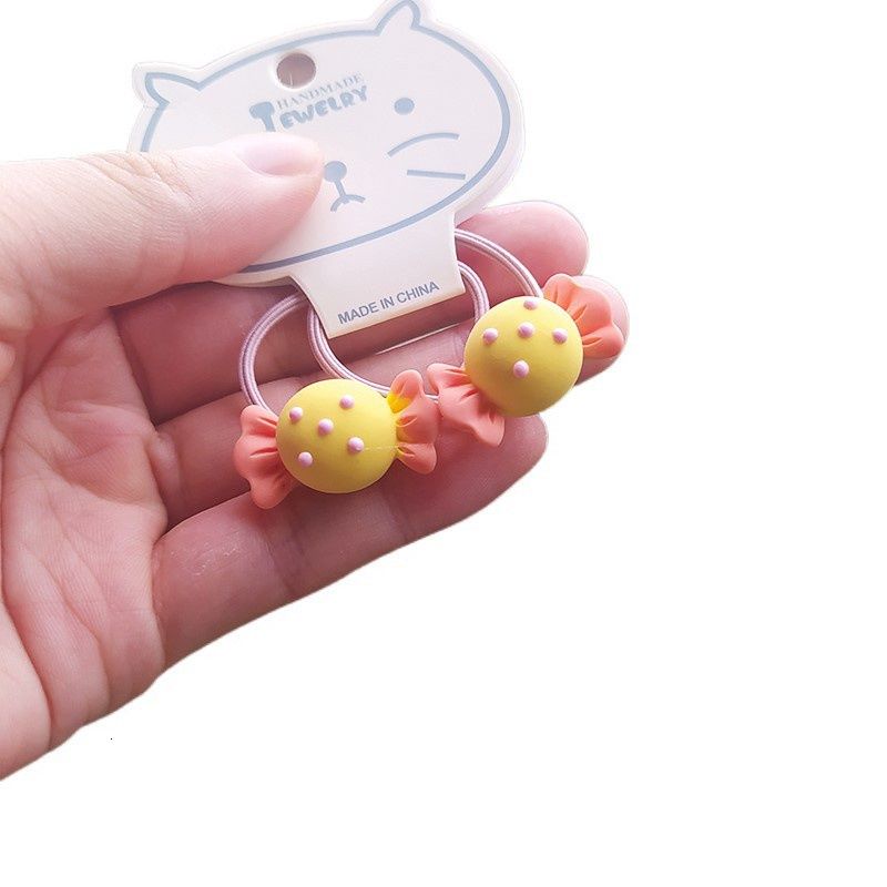 Set 2 Dây Cột Tóc Co Giãn Màu Sắc Ngọt Ngào Dễ Thương Cho Bé Gái