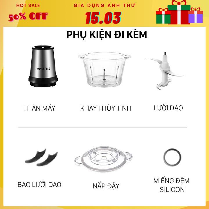 Máy Xay Thịt Thực Phẩm Đa Năng Dung Tích 1.8L  Bảo Hành 6 Tháng