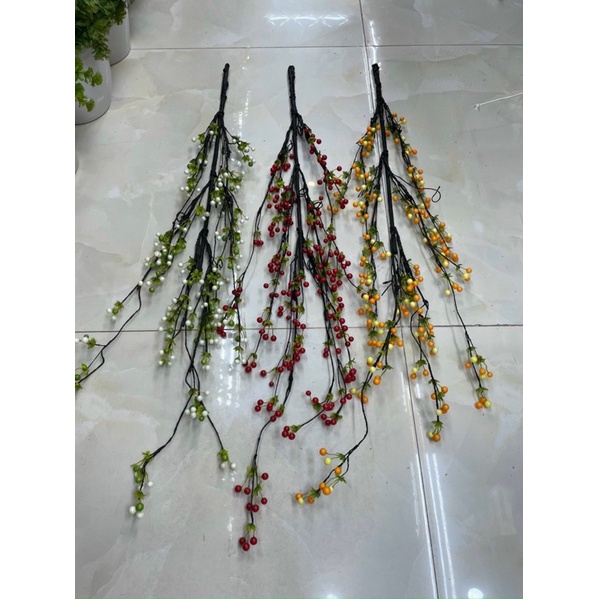 Cành điểm tuyết cắm cùng mộc lan_Hoa giả_hoa lụa