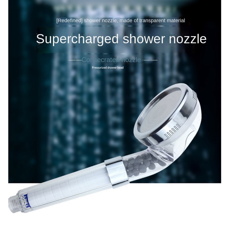Shower head pressure shower head Lọc Với Phần Tử LọcPPBộ Vòi Hoa Sen Đầu Vòi Sen Tăng Áp Bông Có Thể Tháo Rời Và Giặt Được Bộ Vòi Sen Đầu Vòi Sen Cầm Tay Ion Âm
