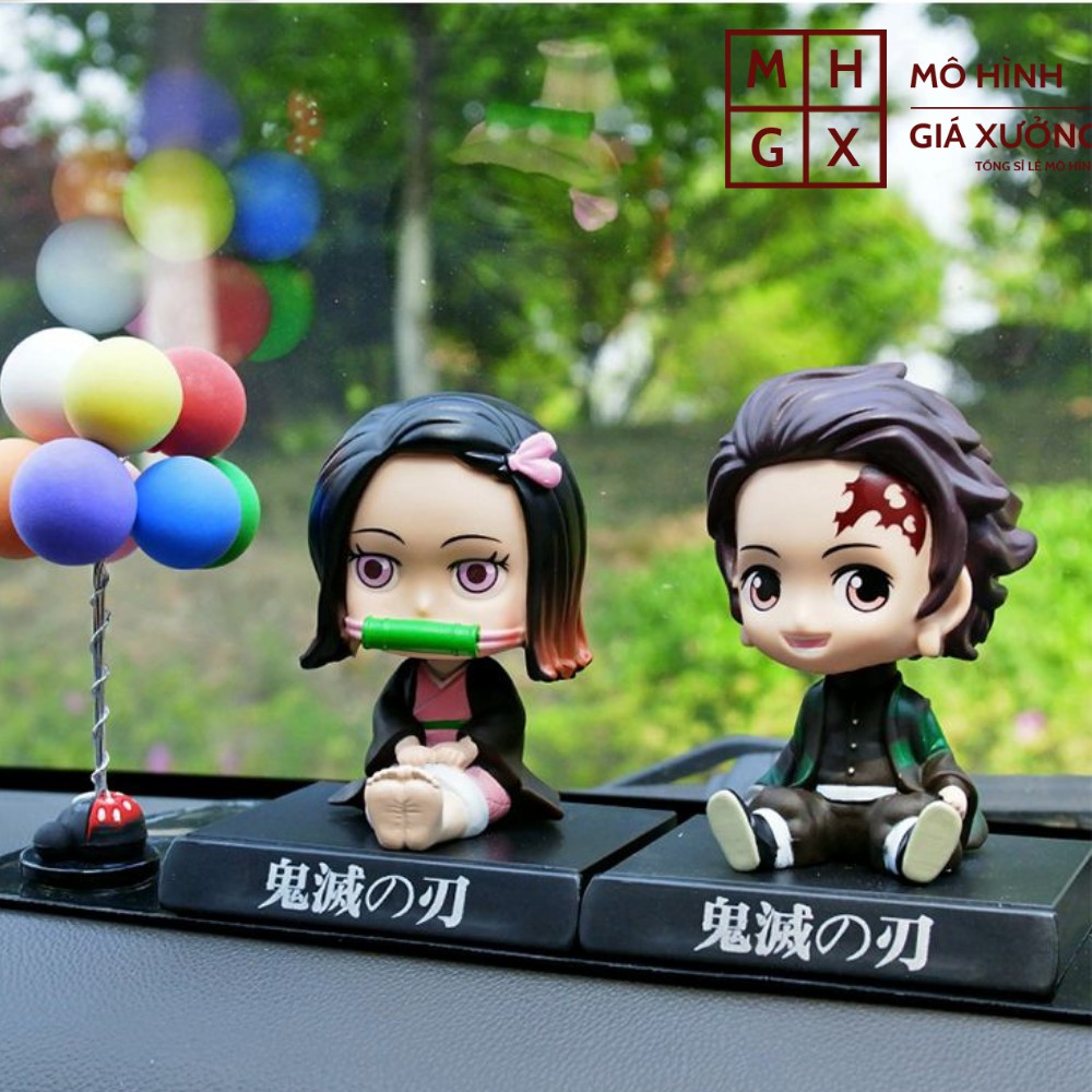 Mô Hình  Kamado Nezuko lắc đầu Chibi Thanh Gươm Diệt Quỷ -Kimetsu no Yaiba -Trang trí taplo ô tô - Trang trí bàn học bàn