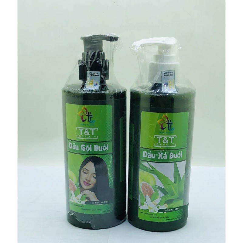 Combo 2 chai Gội + Xả bưởi T&amp;T beauty 300ml