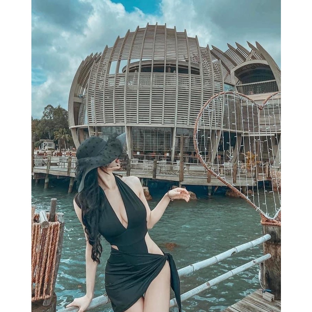 Bộ bikini đi biển cao cấp 1 mảnh bassic