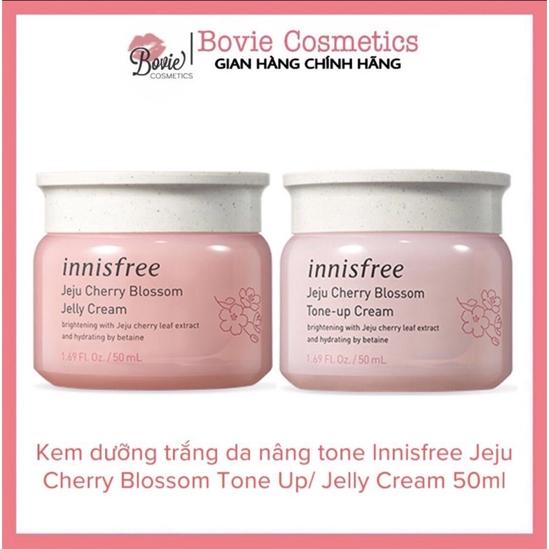 Kem dưỡng trắng da nâng tone Innisfree Jeju Cherry Blossom Tone Up/ Jelly Cream 50ml | BigBuy360 - bigbuy360.vn