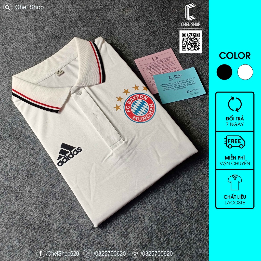 Áo polo 2V cao cấp Bayern Munich [ẢNH THẬT]