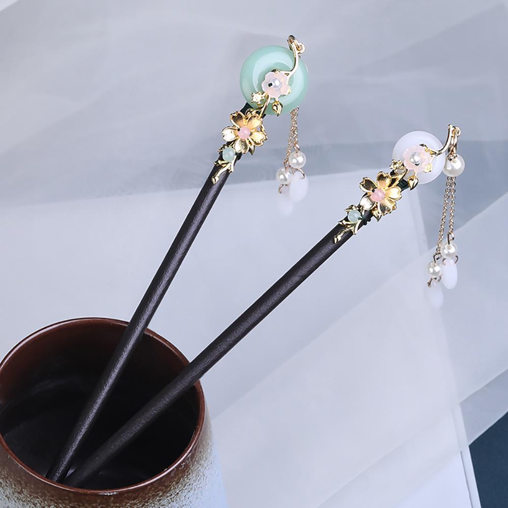 Trâm Cài Tóc VANES1 Bằng Gỗ Phong Cách Trung Hoa Cổ Điển Cho Nữ