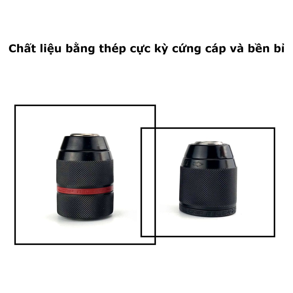 Đầu Kẹp Mũi Khoan - Đầu Măng Ranh 10mm,13mm AuTo Lock - Hàng Cao Cấp