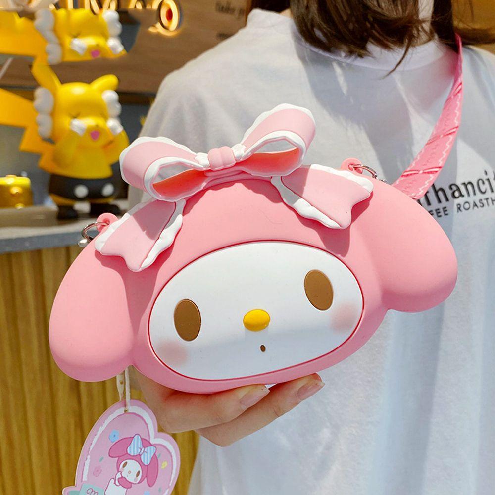Túi Đeo Vai Đựng Tiền Xu Họa Tiết Hoạt Hình Kuromi Kitty Cinnamorol My Melody Thời Trang