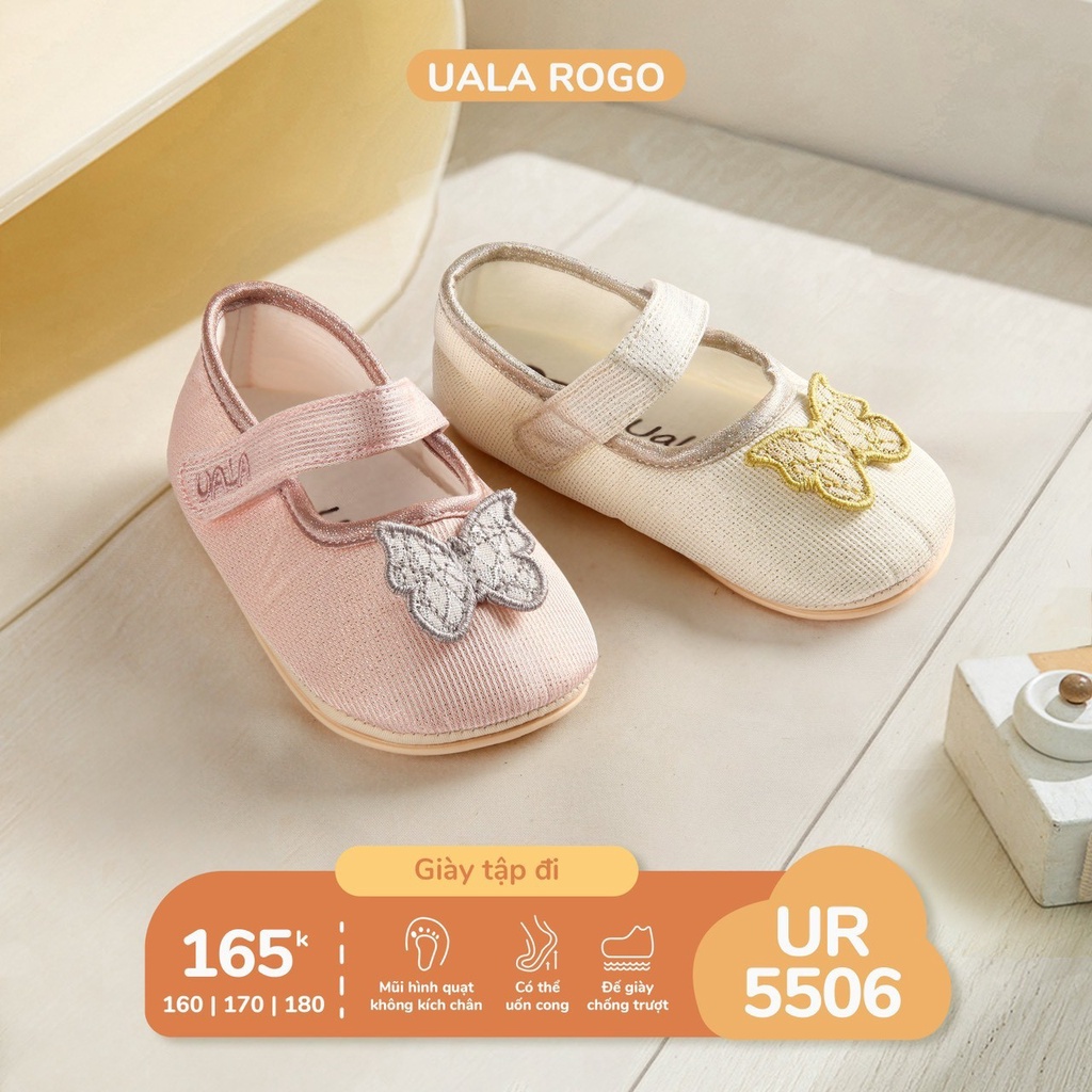 [CHÍNH HÃNG] Giày tập đi quai dính bé gái Uala Rogo