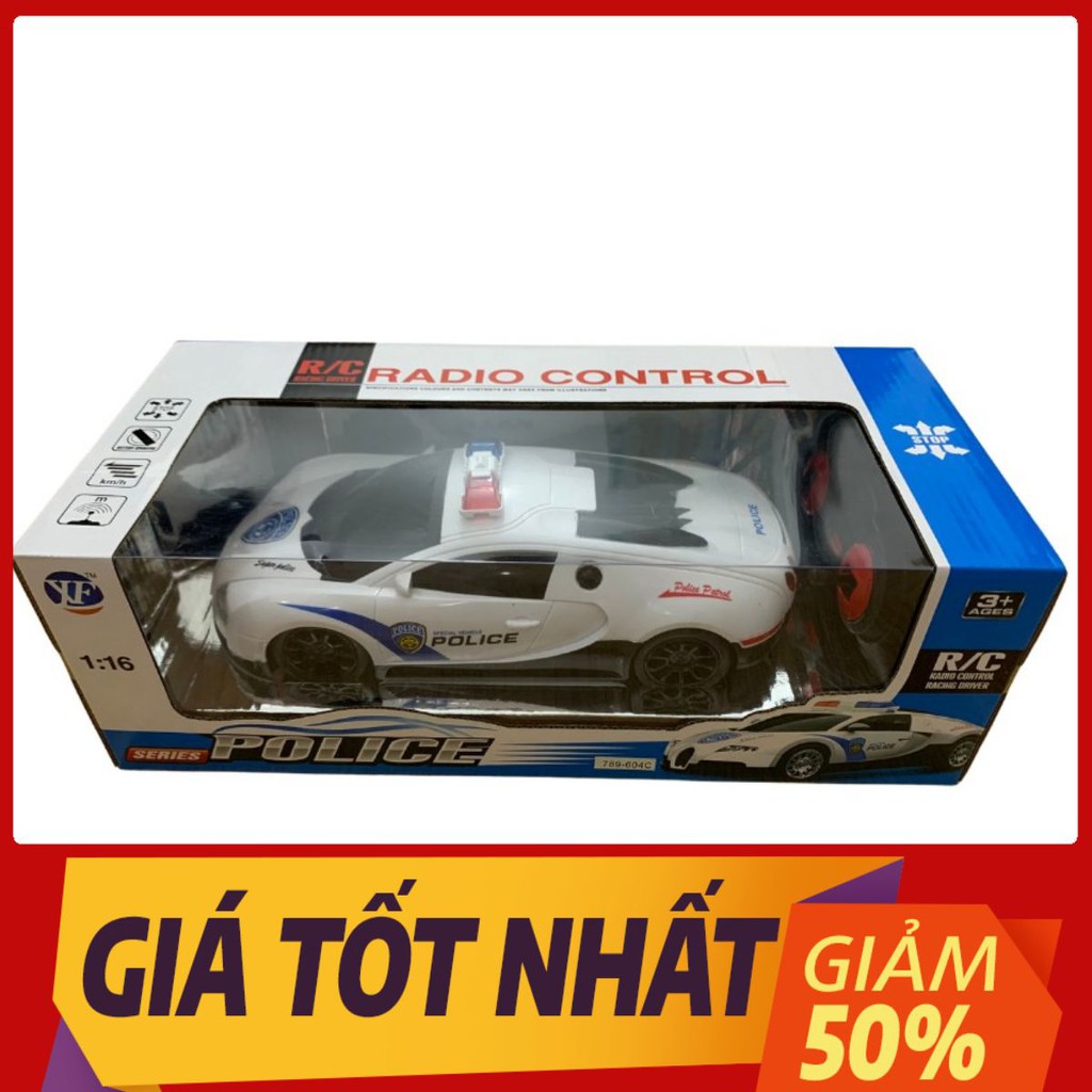 ✅FREESHIP 50K✅Đồ Chơi Siêu Xe Cảnh Sát Điều Khiển Từ Xa Có Đèn Sáng Khẩn Cấp, Di Chuyển Đa Năng (604C)