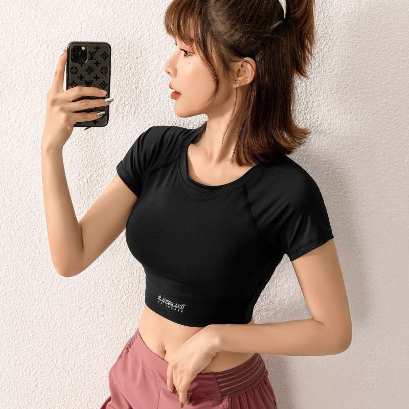 Aó croptop tập yoga, gym, aerobic thể thao Bin Sports A086