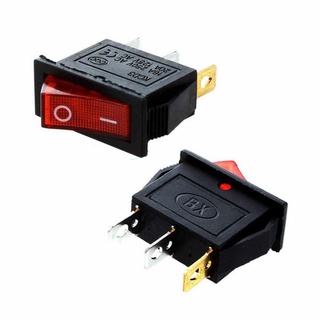 10 Công Tắc Bập Bênh có đèn KCD3 15A 250VAC