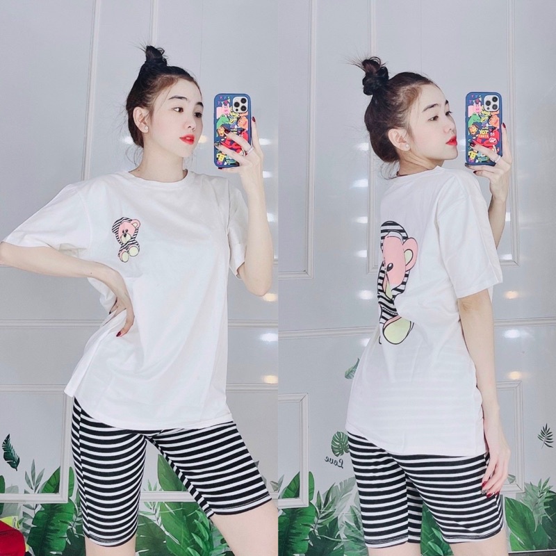 Đồ bộ nữ mặc nhà dễ thương chất vải cotton form rộng bigsize