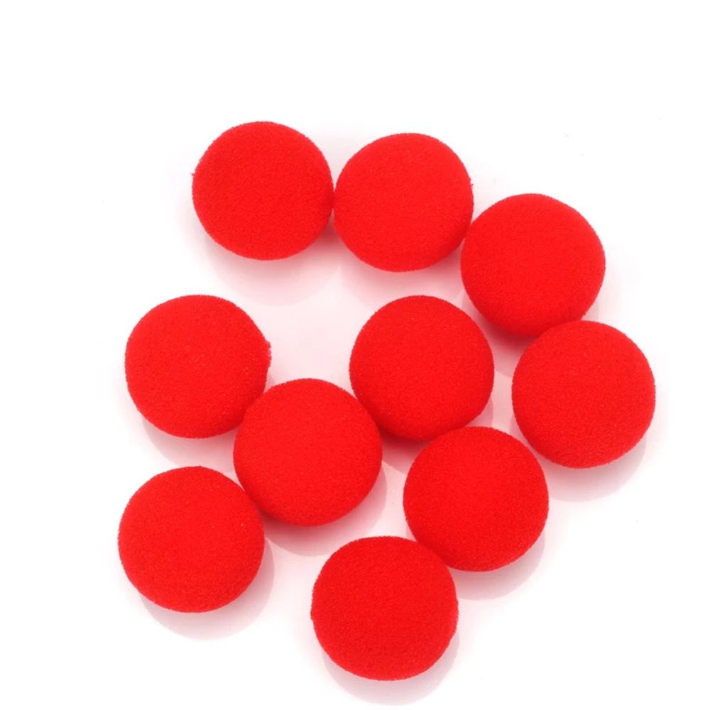 Set 10 quả bóng xốp ảo thuật tròn màu đỏ kích thước 2.5/ 3.5/ 4.5cm dành cho giải trí