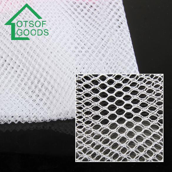 40*50cm White Clothes Wash Aid Saver Mesh Zipper Net Wash Laundry Bag