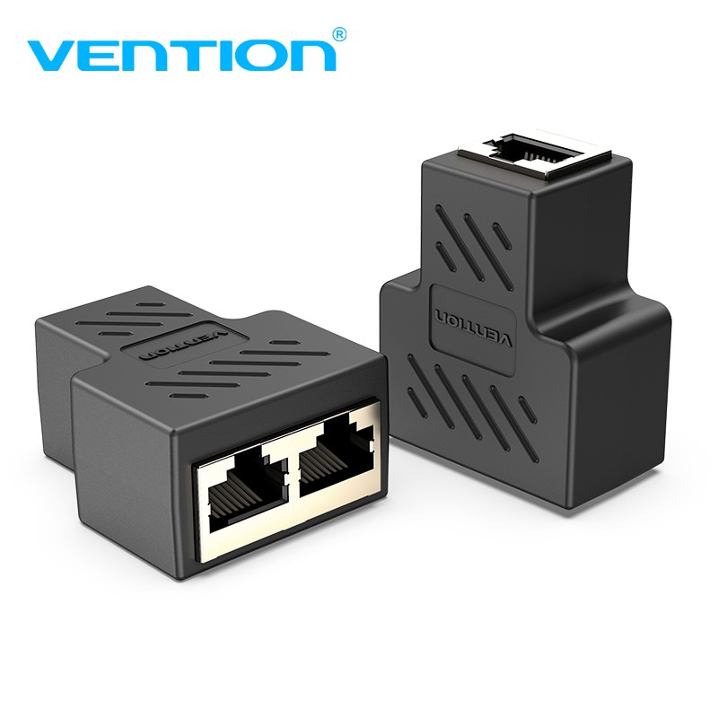 Đầu Chuyển Đổi Vention Chia Cổng Rj45 Sang 2 Lan Ethernet Rj45 Cái Cat5 Cat5E Cat6 Cat6A Cat7