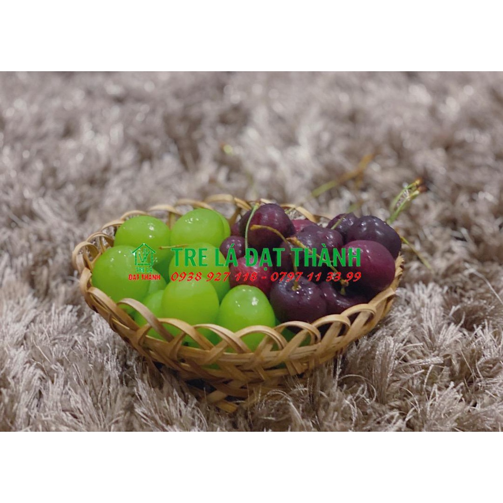 Rế tre ovan mini 100% nan cật tre, dùng để chụp hình, trang trí