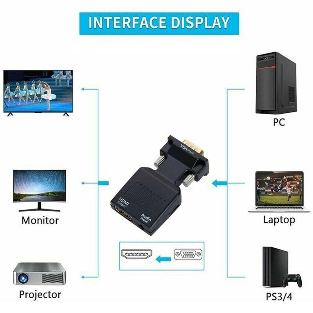 BTLIMER Cáp ChuyểN VGA Sang HDMI 1080P Cho MàN HìNh Laptop / PC / TV / VGA
