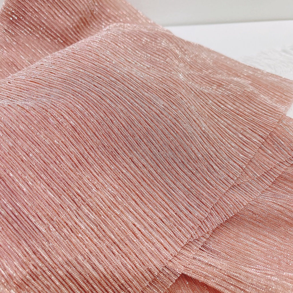 Set áo váy lệch vai voan nhũ dập ly đáng yêu cho bé gái Mimo baby QA20