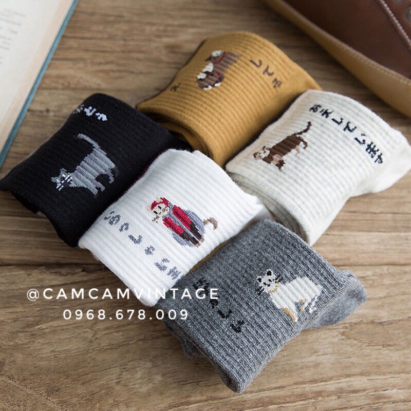 TẤT CAO CỔ NAM VỚ CAO CỔ NỮ ULZZANG XUẤT NHẬT TẤT VINTAGE