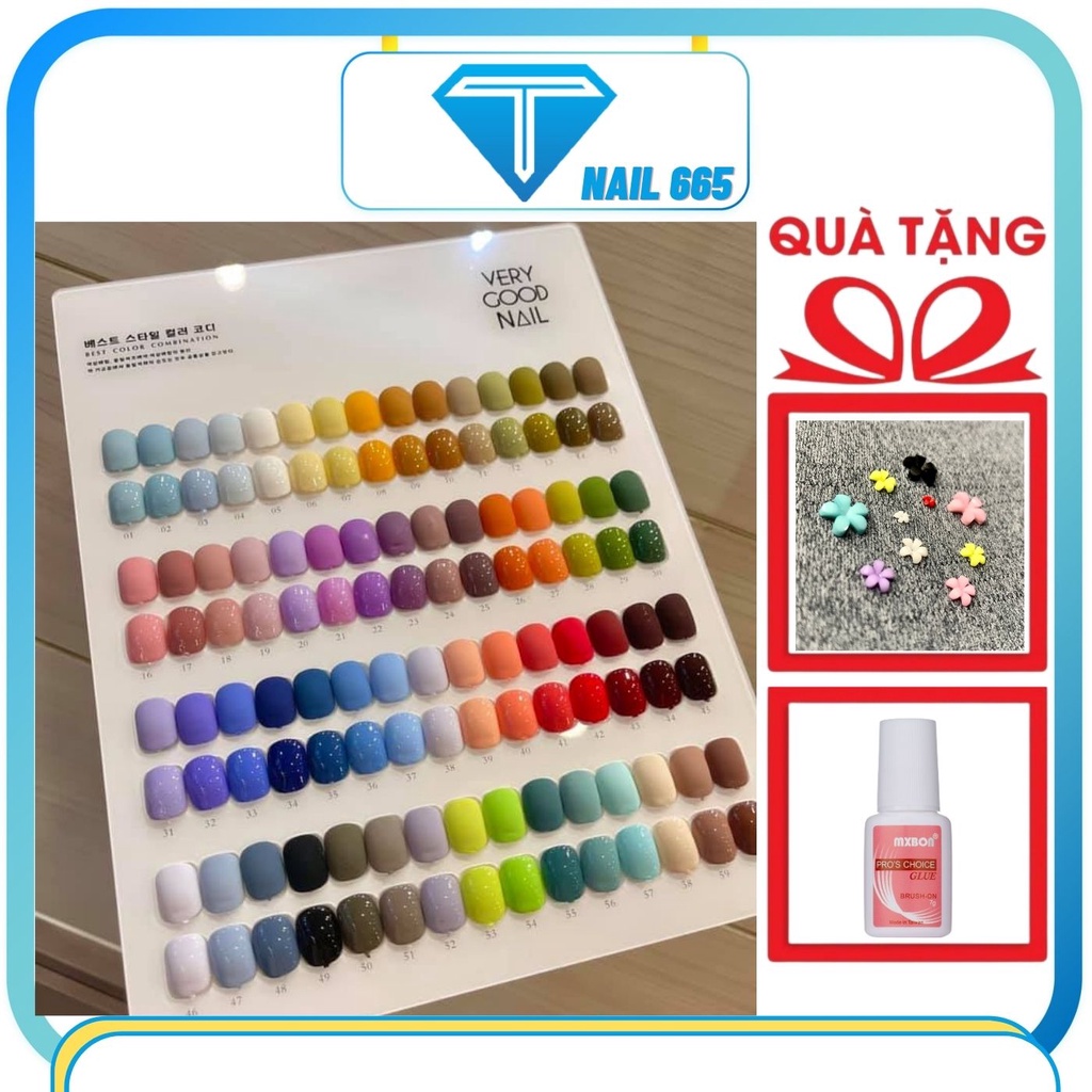 Sét sơn gel móng tay , Sơn gel Very gool nail tặng bảng màu base top