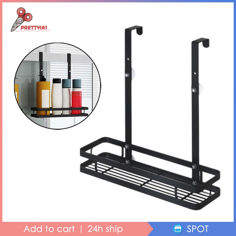 Giá Đỡ Dầu Gội 1 Tầng Màu Đen Prettyia1