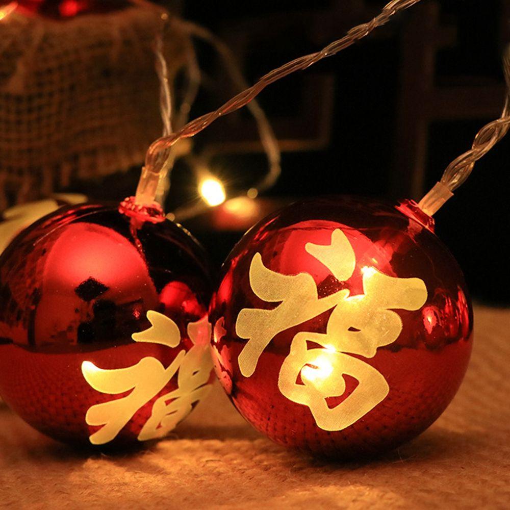 Dây Đèn Lồng Kèm Hộp Pin Trang Trí Năm Mới Phong Cách Trung Hoa