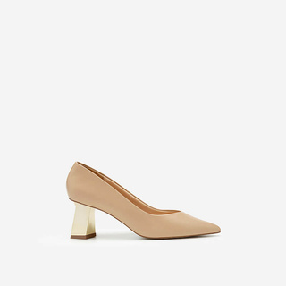 Vascara Giày Bít Mũi Nhọn Gót Đa Giác Metallic BMN 0478