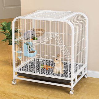 Chuồng thỏ hai tầng sang trọng trong nhà nuôi thú cưng lồng in đậm