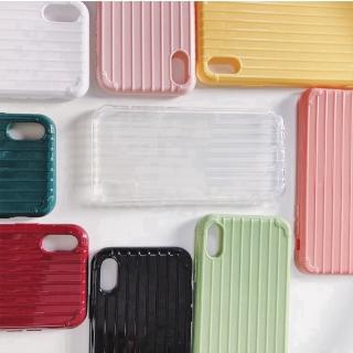 Ốp điện thoại trong suốt màu kẹo phong cách va ly 3D cho IPhone 6 6S 7 8 Plus X XS MAX XR