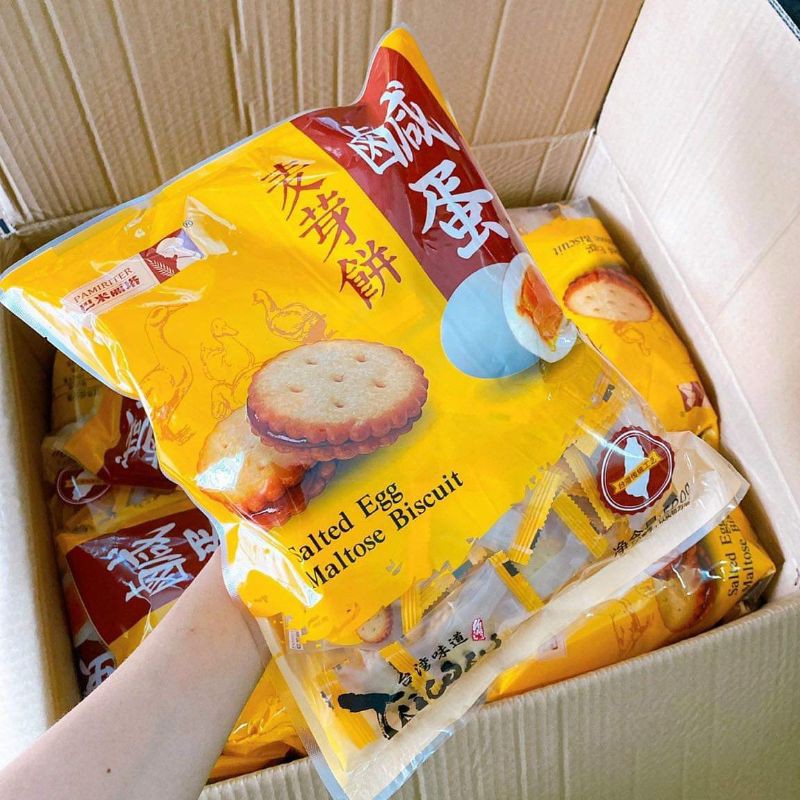Bánh quy trứng muối Đài Loan giòn xốp béo thơm ngon lạ miệng