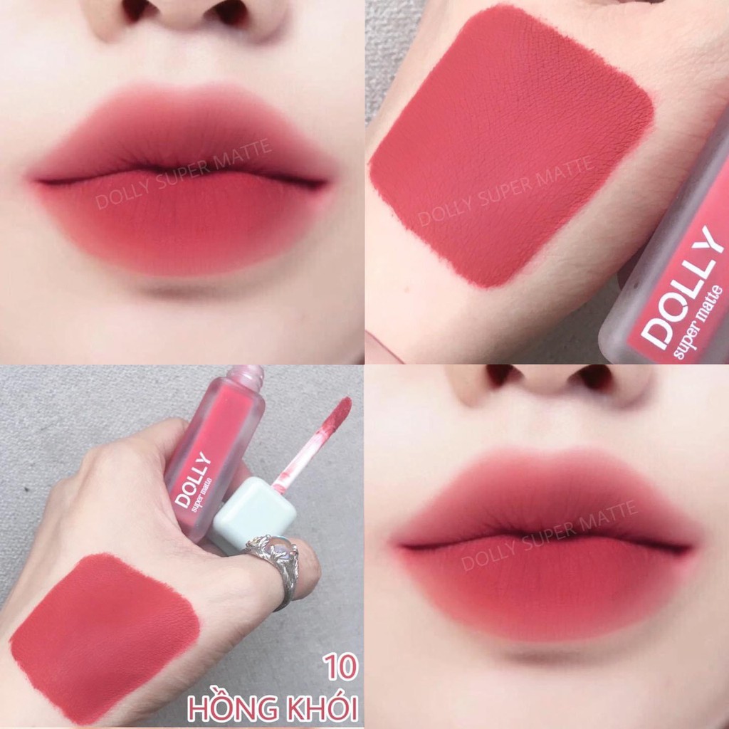 Son Lì Son Kem DOLLY MATTE Không Chì Cao Cấp Chính Hãng Màu