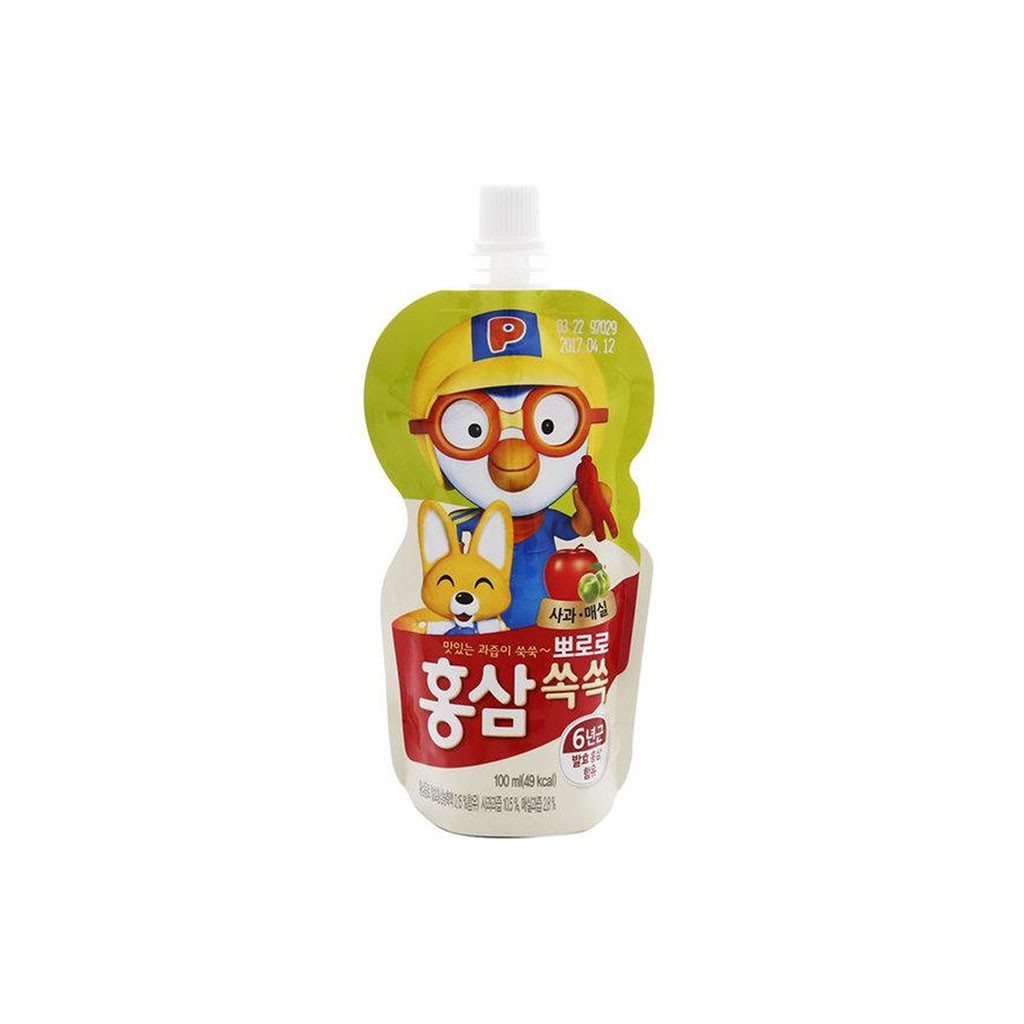 Nước Hồng Sâm Hàn Quốc Paldo Pororo Hương Hoa Quả Gói 100ml
