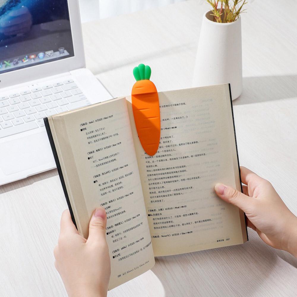 Thẻ Đánh Dấu Trang Sách Hình Gà Cà Rốt Dễ Thương Dùng Làm Quà Tặng