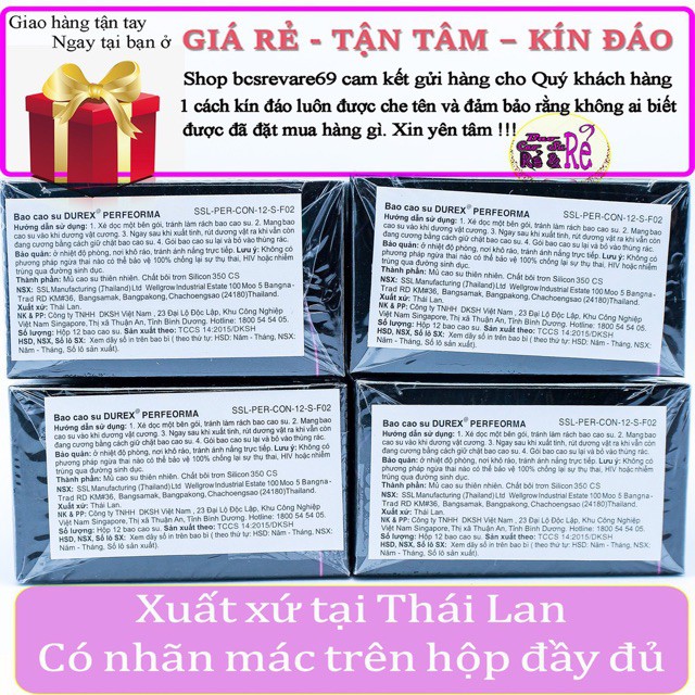 Combo 3 hộp Bao cao su Durex Performa Kéo dài thời gian quan hệ + 1 tuýt durex 50ml