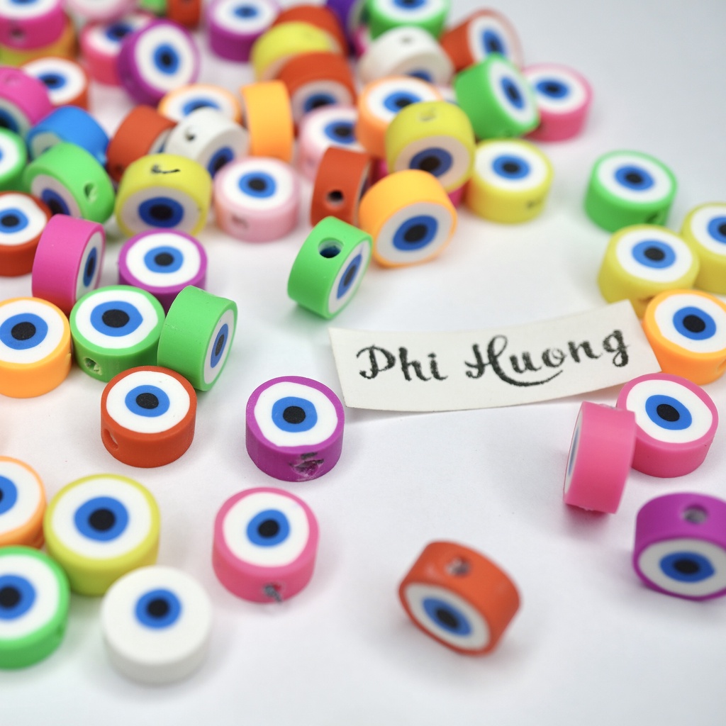 Gói 10 - 20 hạt đất sét polymer nhiều kiểu nhiều màu làm vòng handmade