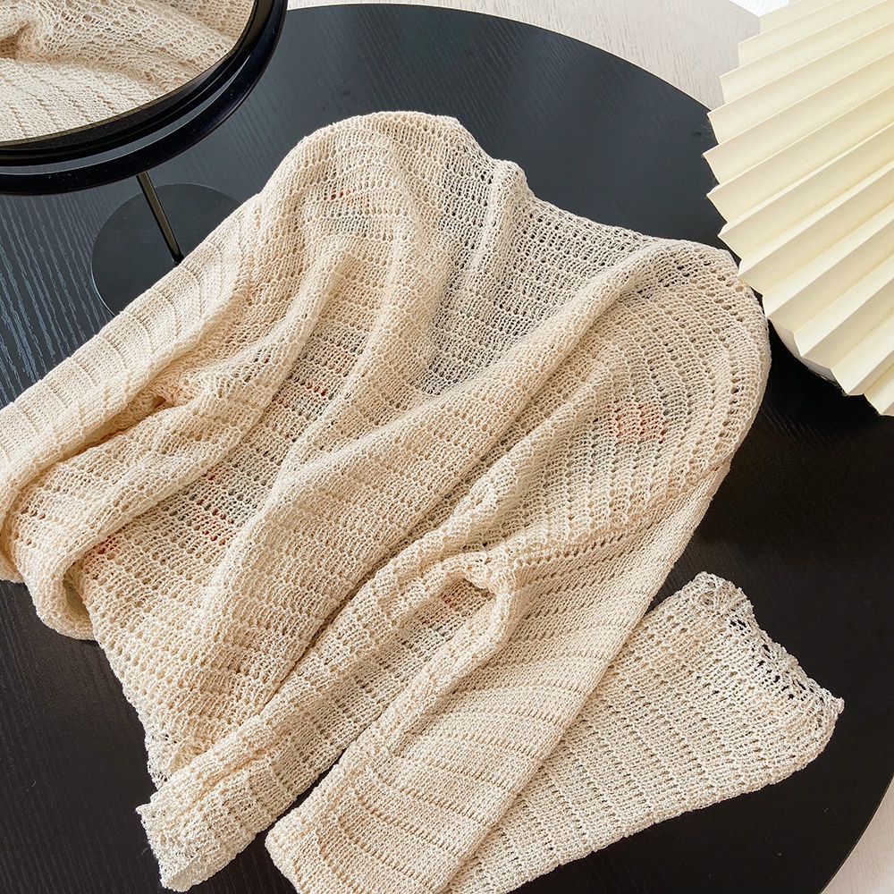 NUZIRO  Áo khoác cardigan dệt kim có cổ chữ v thêu họa tiết xinh xắn