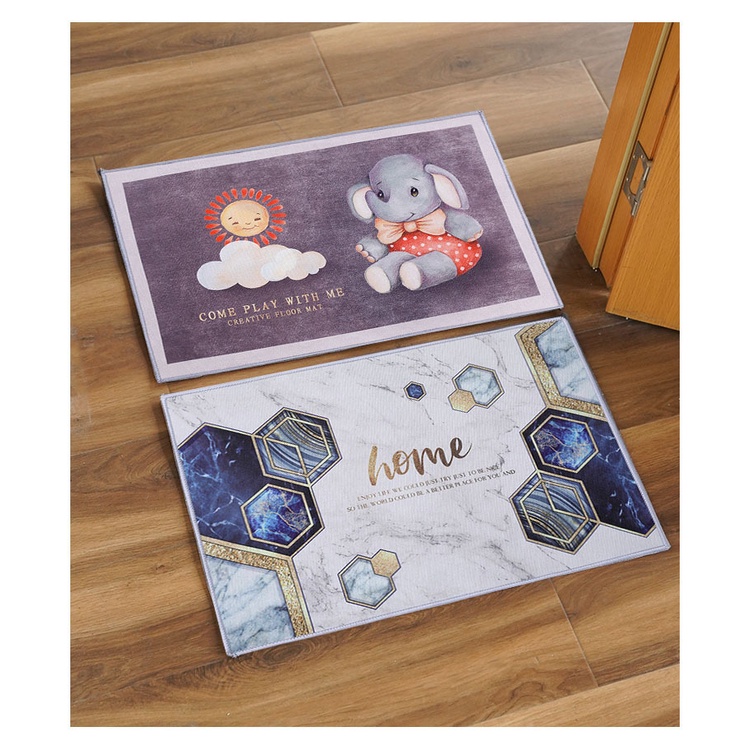Thảm Lau Chân 40x60cm Chống Trơn Trượt, Thấm nước, Hình 3D, Thảm Chùi Chân Nhà Bếp, Nhà Tắm