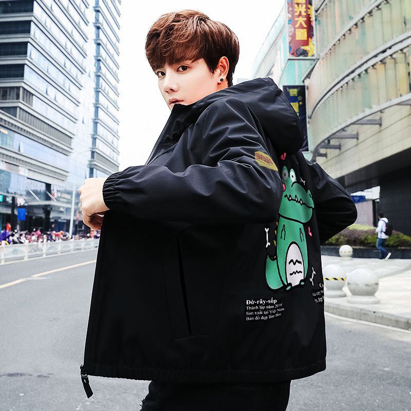 Áo Hoodie CÓ KHÓA KÉO 💖 Áo khoác DÙ nam nữ Unisex CÁ SẤU CÓ NÓN dáng rộng ulzzang Siêu Xinh CHỐNG NẮNG - DƯỚI 70KG