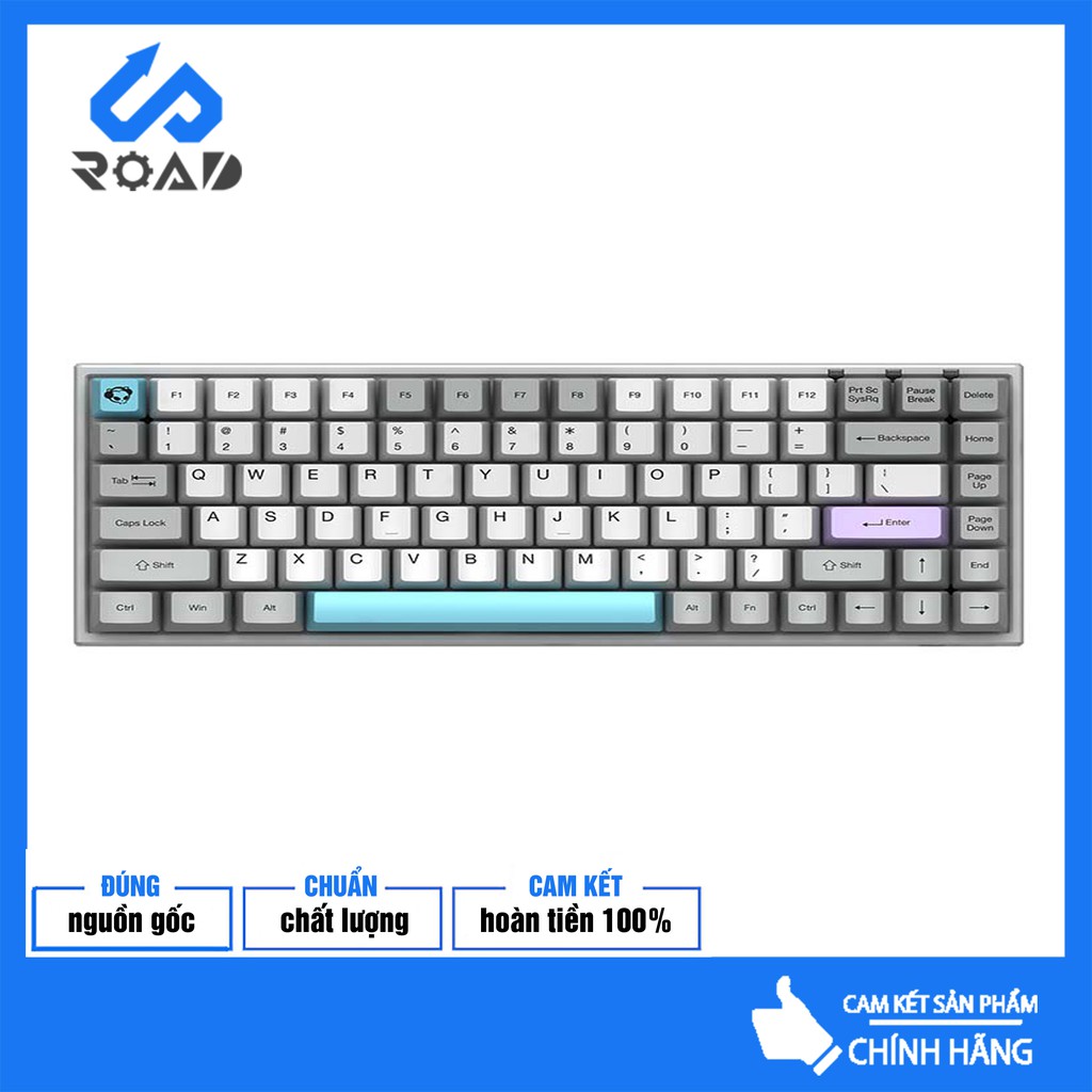 Bàn phím cơ Akko 3084 Silent – Bluetooth 5.0 – Led trắng - Gateron SW