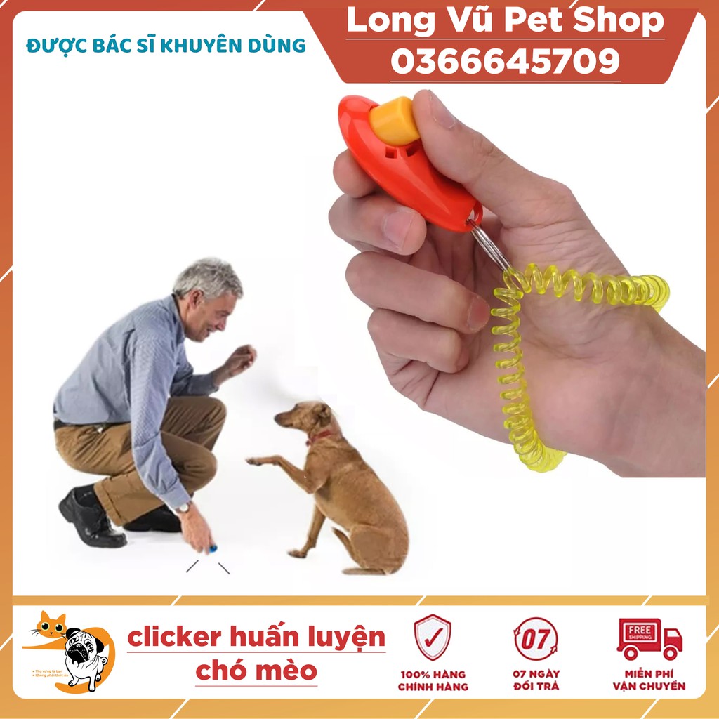 Clicker huấn luyện chó mèo - dụng cụ huấn luyện chó chuyên nghiệp