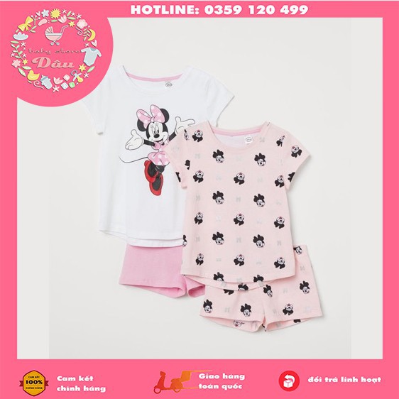 BỘ CỘC HÈ CHO BÉ GÁI HỌA TIẾT MICKEY, MINNIE HÀNG XUẤT DƯ H&M CHẤT ĐẸP - VẢI ORGANIC COTTON - SIZE TỪ 2 -12 TUỔI
