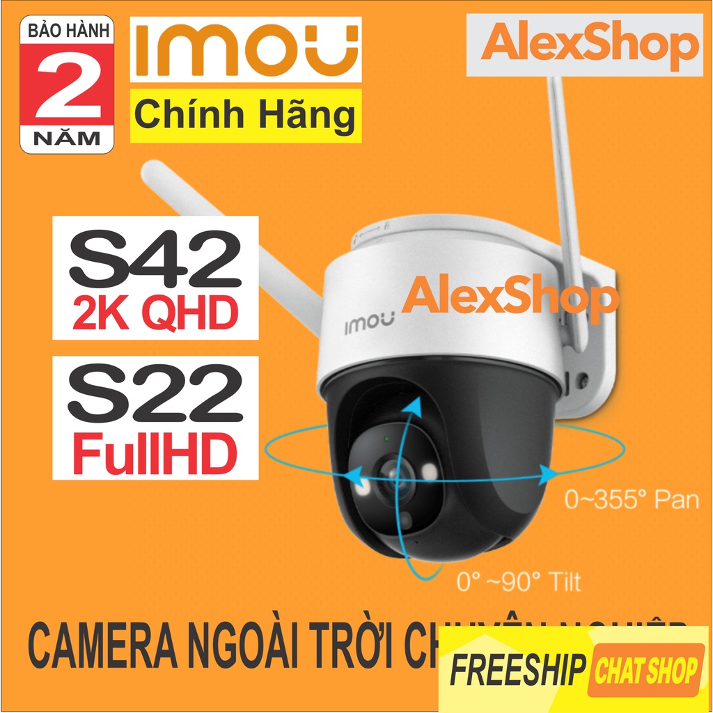 🔥 9.9 🔥 Camera Imou S42 / S41 / S22 / S21 4M 2M Ngoài trời Thông Minh Xoay 360 Báo Động Đàm Thoại 2 Chều