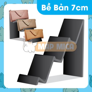 Kệ Mica ĐEN Trưng Bày Bóp/ Ví 3 Tầng - Bề bản 7cm
