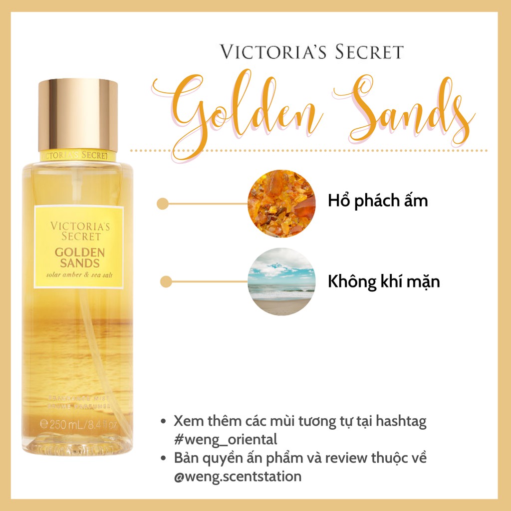 Xịt thơm toàn thân Victoria’s Secret mùi Golden Sands