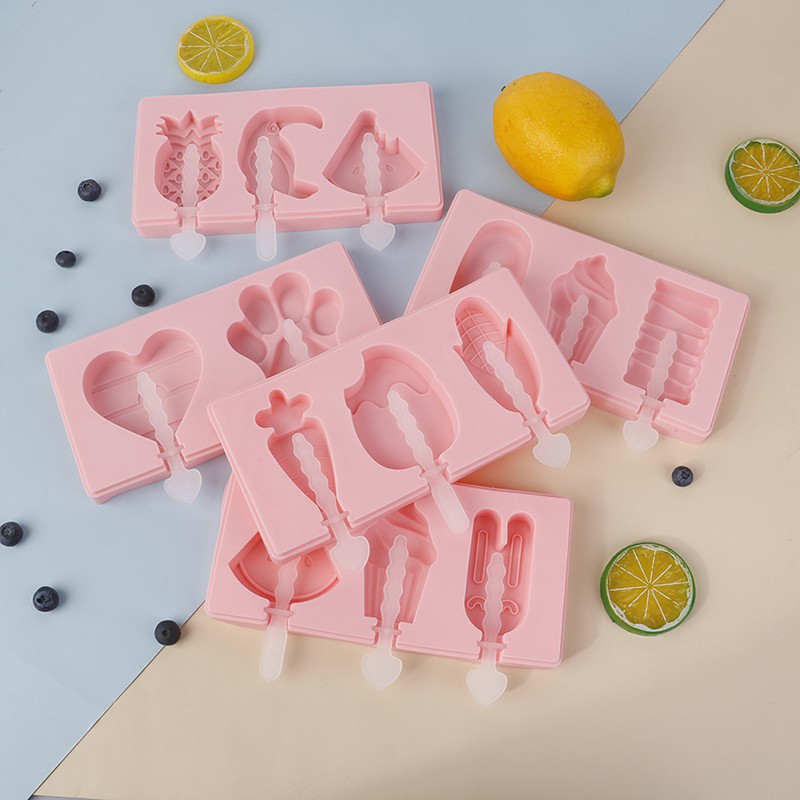 HANDMADE HOMEMADE Khuôn Làm Kem Que Bằng Silicon