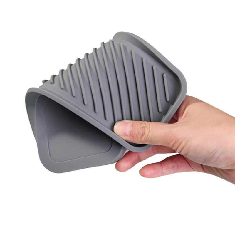 Khay Đựng Xà Phòng Bằng Silicone Có Thể Gấp Lại Tiện Dụng